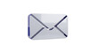 © MD - Modern 3d glossy white envelope icon with blue accents isolated on transparent background