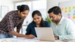 © N7 - Indian tech team collaborating on UX design mockups for client project