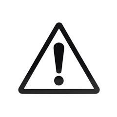 Aufkleber - Warning Sign Exclamation Point in Triangle on Transparent Background