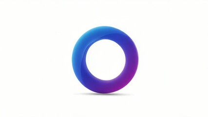 Poster - A vibrant, gradient circle with blue and purple hues stands out against a clean white background