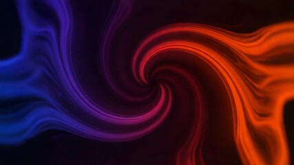 Poster - A mesmerizing swirl of blue and orange creates a dynamic abstract background