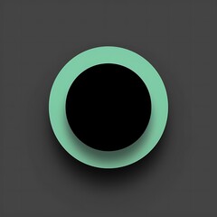 Leinwandbilder - Elegant minimalist design featuring concentric circles in contrasting colors and soft shadows