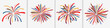 © Newton - Set of firework vector icon. Set of firecracker icons for Anniversary. Vector Illustration.
