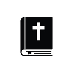 A closed bible with a cross on the cover symbolizes faith, spirituality, and the teachings of christianity