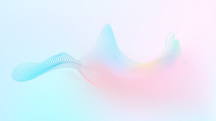 Poster - Wave abstract pastel dots gradient color particles vector background