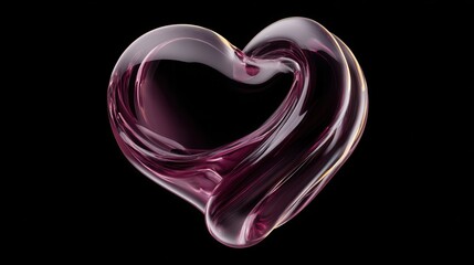 Poster - A translucent, heart-shaped form with flowing lines.