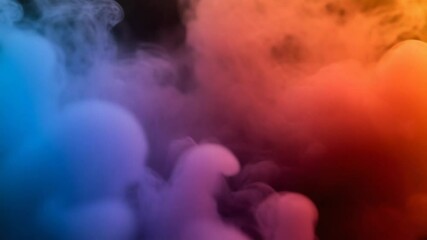 Poster - Colorful smoke swirls in a mesmerizing abstract pattern creating a vibrant and dynamic background