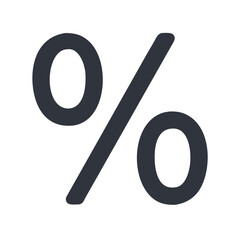 Poster - Simple black percentage icon in bold vector design