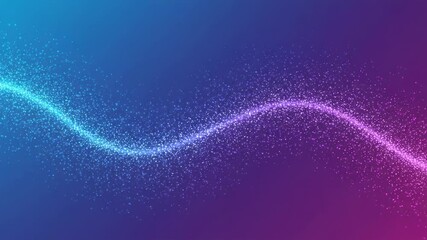 Poster - A gradient background with a wave of particles creates an abstract and modern design