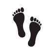 © Abir Debnath - silhouette human footprint icon. Footprint clip. Adults and children's footprints. seps. Vector illustration.