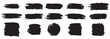 © Anzal - Set brush strokes collection brush hand drawn graphic element grunge background.