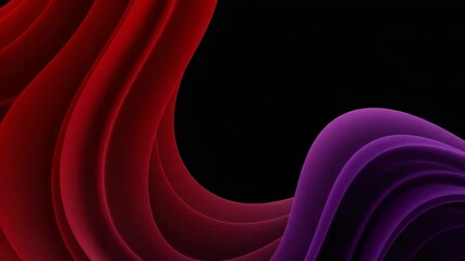Poster - Abstract background with flowing red and purple waves creates a modern design