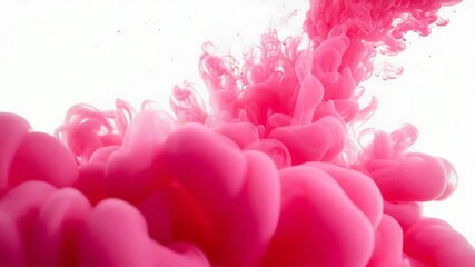Poster - Abstract pink ink cloud in water creating a vibrant and dynamic background