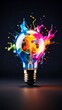 © aliefkur - Light bulb floating symbolizing innovation and breakthrough strategy.