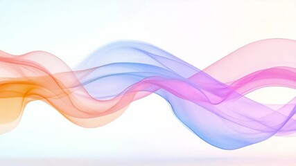 Poster - Ethereal Wave: Swirling lines of pastel colors create an eye-catching design that adds a delicate and airy touch to any visual context.