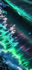 Wall Mural - abstract blue background with waves