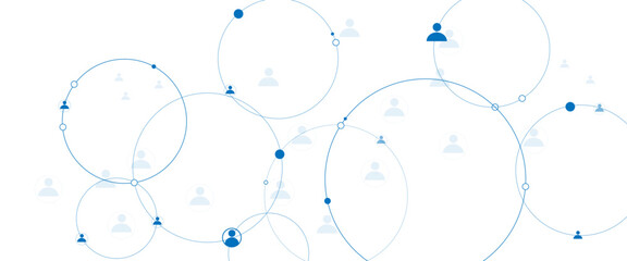 Poster - Vectors Big data visualization, Plexus circles connection for global communication and technology futuristic internet network speed connection white background. 
