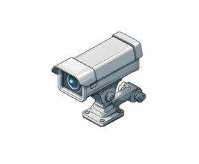 Fototapete - Security camera with transparent background shows safety and protection for any design needs