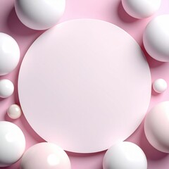 Poster - Minimalistic design elements in a soft pink environment abstract composition graphic art aesthetic viewpoint