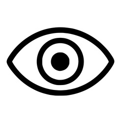 Poster - Simple Black Line Eye Vision Sign Look Icon Symbol