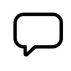 Poster - Simple Lineart Speech Bubble Message Communication Minimalist Style Icon