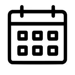 Poster - Simple Line Style Calendar Date Planner Schedule Event Interface Icon