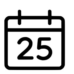 Poster - Simple Outline Calendar Date Reminder Event Schedule Graphic Icon