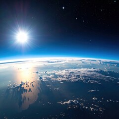 Poster - Astronomical event witnessed from earth space high-resolution image celestial environment earthly viewpoint cosmic concept