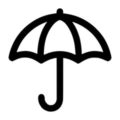 Poster - Simple Handdrawn Umbrella Weather Protection Rain Accessory Icon Symbol