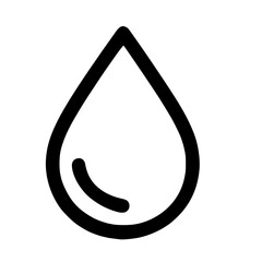 Poster - Minimalist Outline Simple Water Drop Shape Icon Graphic Illustration