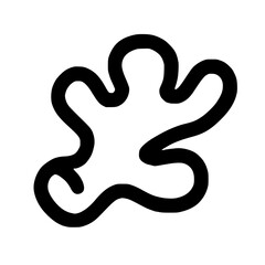 Poster - Simple Handdrawn Blob Shape Splatter Fluid Abstract Element