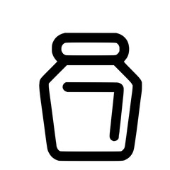Poster - Outline Simple Glass Jar Container Shape Object Icon Symbol