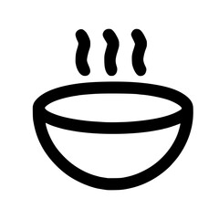 Poster - Simple Handdrawn Bowl of Soup Icon Symbol Culinary Illustration