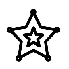 Poster - Simple Handdrawn Star Badge Symbol Shape Graphic Element Icon