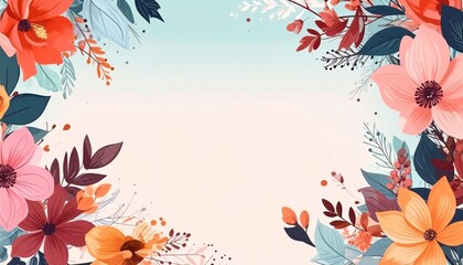 Poster - Floral design elements digital art creative background colorful composition artistic view nature aesthetic