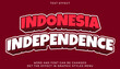 © hyperbleh - Indonesia independence text effect in 3d design