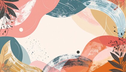 Poster - Creative abstract art design digital workspace graphic illustration colorful environment aesthetic viewpoint modern concept
