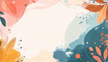 Poster - Creative floral background design digital art illustration abstract environment artistic viewpoint
