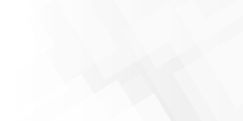 Fototapete - White and gray overlap triangle geometric technology pattern. minimal rectangle randomly arranged white lines transparent background layers overlapping presentation design.