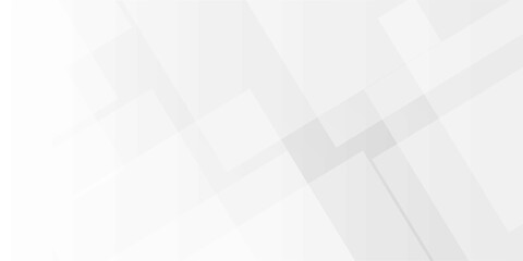 Fototapete - White and gray overlap triangle geometric technology pattern. minimal rectangle randomly arranged white lines transparent background layers overlapping presentation design.
