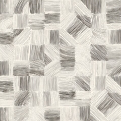 Poster - Seamless Pattern of Hand-Drawn Parallel Lines and Curves in Neutral Tones for Creative Projects and Backgrounds