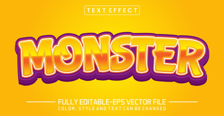 Poster - Monster font Text effect editable