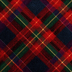 Poster - Bold Scottish Tartan Pattern with Check Design in Vibrant Colors for Textile and Fashion Applications