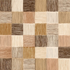 Poster - Seamless Pattern Featuring Short Vertical and Horizontal Stripes in Earthy Tones for Creative Design Projects