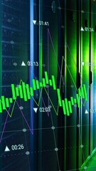 Poster - Animation of data processing against computer server room