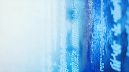 Abstract view of digital data on a screen