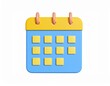 © jenita - calendar 3d rendering isolated on white background cartoon plastic style icon