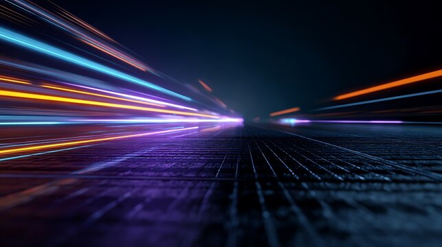 Abstract light trails background futuristic speed motion lines technology wallpaper design concept art