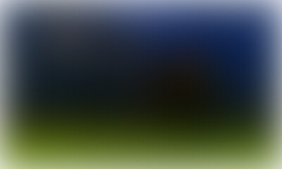 Aufkleber - Gradient Field of Dreams Ethereal Scene with an Atmospheric and Dreamlike Quality. A Composition of Deep Blues and Vibrant Greens evokes a Sense of Tranquility and Mystery in this Blurred Background.