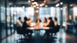 © Isolated studio - Abstract Blurred Conference Room with People in Discussion